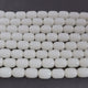 1 Strand White Chalcedony Smooth Drum Beads- Chalcedony Smooth Drum Beads 16mmx12mm 15 inches BR1597 - Tucson Beads