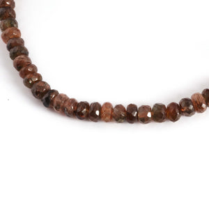 1 Strand Smoky Quartz Rondelle - Smoky Quartz Faceted Roundle 6mm-7mm 8 Inch BR3867 - Tucson Beads