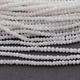 4 Long Strands Ex+++ Quality 3mm White Agate Faceted Rondelles - Small Beads 13 Inches RB126 - Tucson Beads