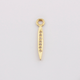 1 Pcs White Topaz Little Spike Charm Pendant 925 Sterling Vermeil/Silver -Spike Bail Pendant 21mmx3mm WTC117 - Tucson Beads