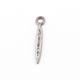 1 Pcs White Topaz Little Spike Charm Pendant 925 Sterling Vermeil/Silver -Spike Bail Pendant 21mmx3mm WTC117 - Tucson Beads